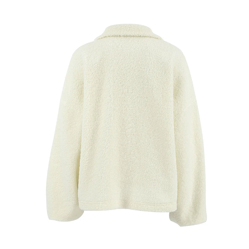 Abuuula's Autumn Beige Warm Fleece Zipper