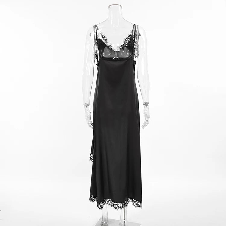 Abuuula's Irregular Women Dress Black Lace