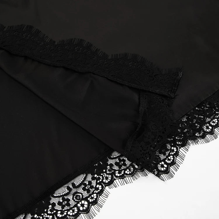 Abuuula's Irregular Women Dress Black Lace