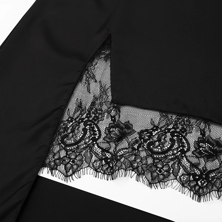 Abuuula's Irregular Women Dress Black Lace