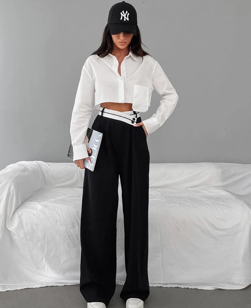 Abuuula's Black Pleated Loose Pants