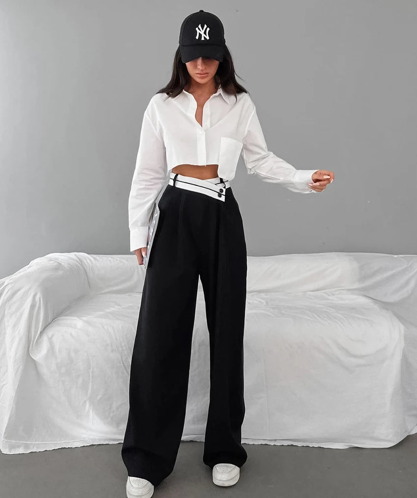 Abuuula's Black Pleated Loose Pants