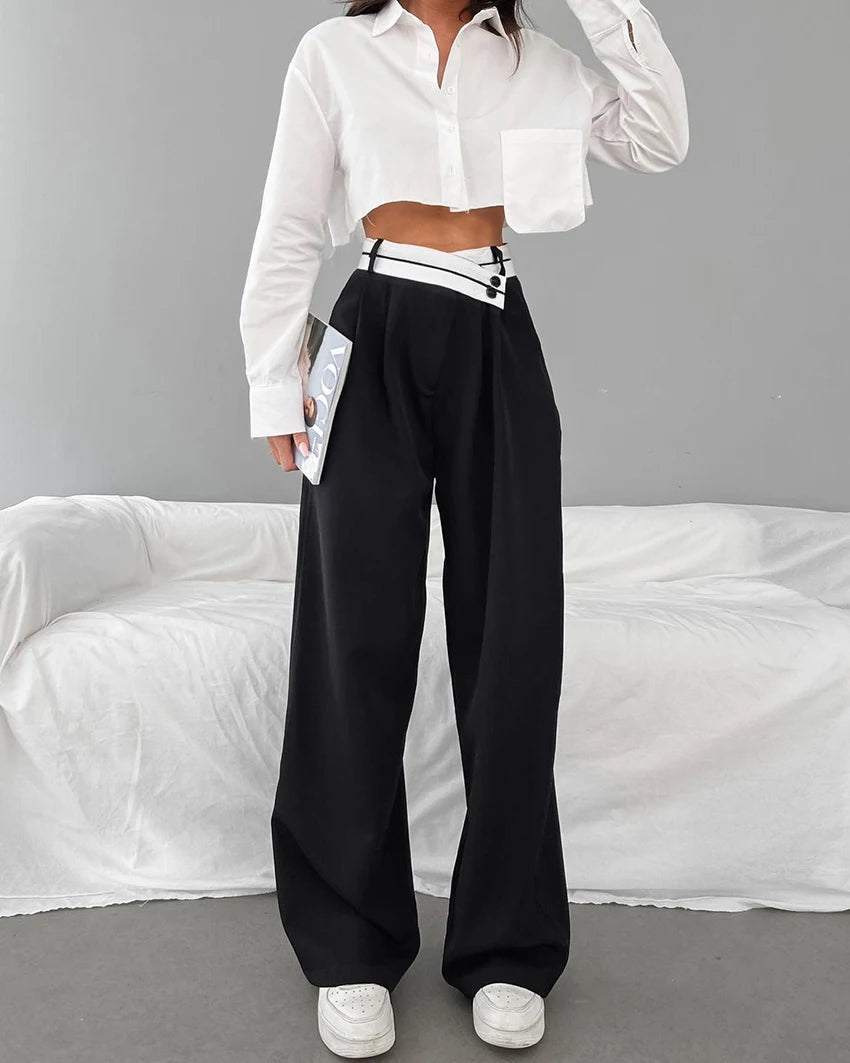 Abuuula's Black Pleated Loose Pants