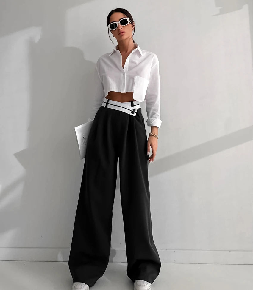 Abuuula's Black Pleated Loose Pants