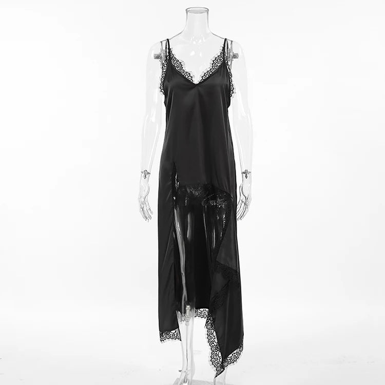 Abuuula's Irregular Women Dress Black Lace